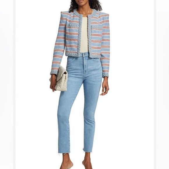 NWT VERONICA BEARD Arrowe Jacket Striped Size 16 - Picture 16 of 16